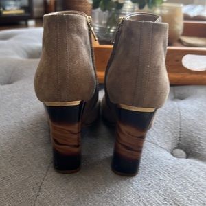Burberry Horn Heeled Ankle Boots